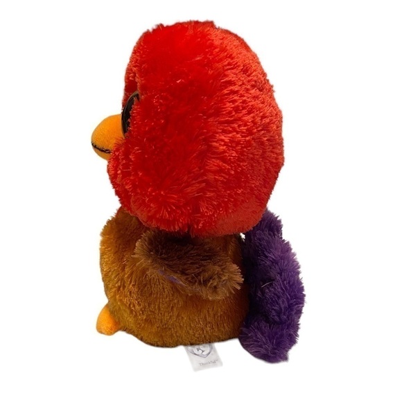 Ty Beanie Boos Thankful the Turkey 2012 Retired Solid Eyes   No Heart Tag - Picture 7 of 9